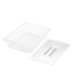 1-SOGA 65mm Clear Gastronorm GN Pan 1/2 Food Tray Storage with Lid