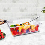 2-SOGA 100mm Clear Gastronorm GN Pan 1/2 Food Tray Storage Bundle of 2