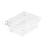 1-SOGA 100mm Clear Gastronorm GN Pan 1/2 Food Tray Storage Bundle of 2