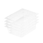 1-SOGA 100mm Clear Gastronorm GN Pan 1/2 Food Tray Storage Bundle of 4