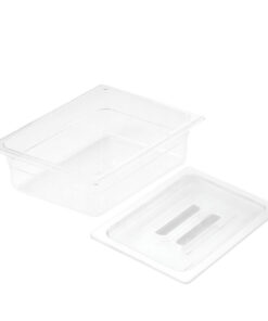 1-SOGA 100mm Clear Gastronorm GN Pan 1/2 Food Tray Storage with Lid