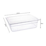 5-SOGA 100mm Clear Gastronorm GN Pan 1/2 Food Tray Storage Bundle of 4 with Lid