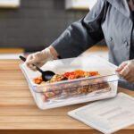 6-SOGA 100mm Clear Gastronorm GN Pan 1/2 Food Tray Storage Bundle of 4 with Lid