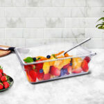 3-SOGA 150mm Clear Gastronorm GN Pan 1/2 Food Tray Storage Bundle of 4