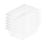 1-SOGA 150mm Clear Gastronorm GN Pan 1/2 Food Tray Storage Bundle of 6
