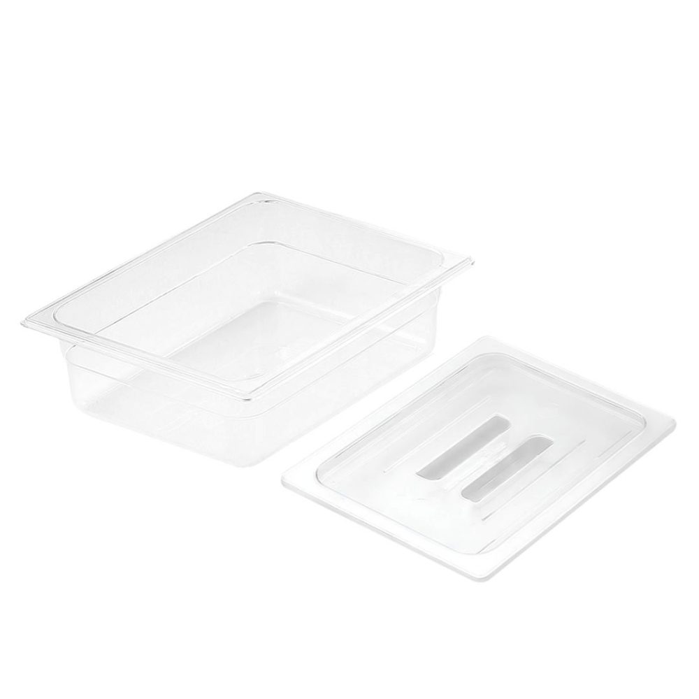 1-SOGA 150mm Clear Gastronorm GN Pan 1/2 Food Tray Storage with Lid