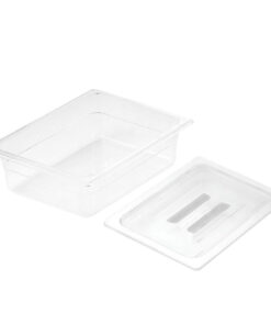 1-SOGA 150mm Clear Gastronorm GN Pan 1/2 Food Tray Storage with Lid