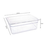 5-SOGA 150mm Clear Gastronorm GN Pan 1/2 Food Tray Storage with Lid
