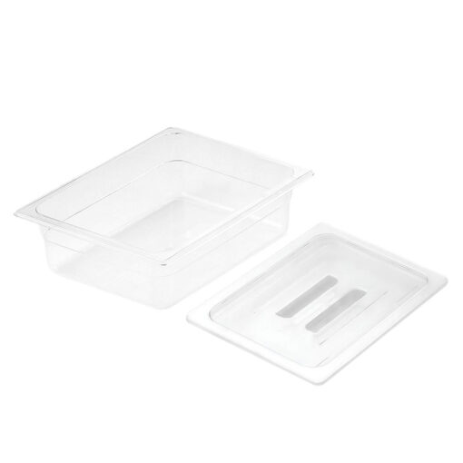1-SOGA 150mm Clear Gastronorm GN Pan 1/2 Food Tray Storage with Lid