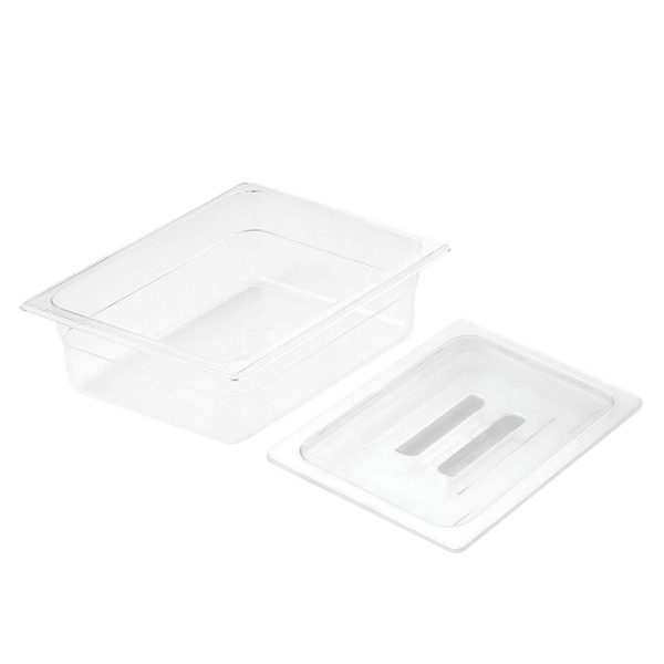 1-SOGA 150mm Clear Gastronorm GN Pan 1/2 Food Tray Storage with Lid