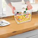 3-SOGA 200mm Clear Gastronorm GN Pan 1/2 Food Tray Storage Bundle of 4
