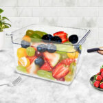 4-SOGA 200mm Clear Gastronorm GN Pan 1/2 Food Tray Storage Bundle of 4