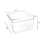 5-SOGA 200mm Clear Gastronorm GN Pan 1/2 Food Tray Storage Bundle of 4