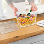 3-SOGA 200mm Clear Gastronorm GN Pan 1/2 Food Tray Storage with Lid