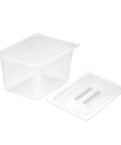1-SOGA 200mm Clear Gastronorm GN Pan 1/2 Food Tray Storage with Lid