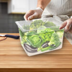 6-SOGA 200mm Clear Gastronorm GN Pan 1/2 Food Tray Storage with Lid