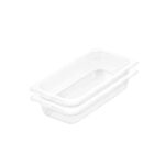 1-SOGA 65mm Clear Gastronorm GN Pan 1/3 Food Tray Storage Bundle of 2