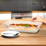 4-SOGA 65mm Clear Gastronorm GN Pan 1/3 Food Tray Storage Bundle of 2