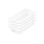 1-SOGA 65mm Clear Gastronorm GN Pan 1/3 Food Tray Storage Bundle of 4