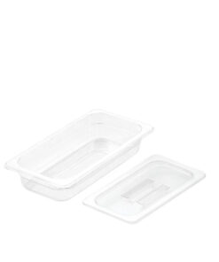 1-SOGA 65mm Clear Gastronorm GN Pan 1/3 Food Tray Storage with Lid