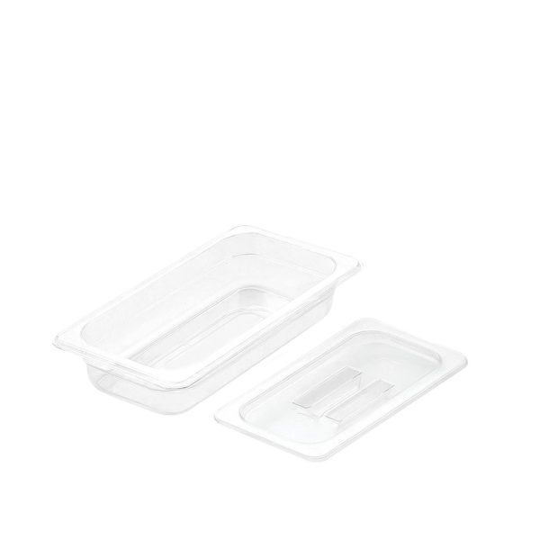 1-SOGA 65mm Clear Gastronorm GN Pan 1/3 Food Tray Storage with Lid
