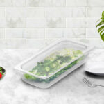2-SOGA 65mm Clear Gastronorm GN Pan 1/3 Food Tray Storage Bundle of 6 with Lid