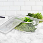 3-SOGA 65mm Clear Gastronorm GN Pan 1/3 Food Tray Storage Bundle of 6 with Lid