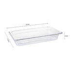 5-SOGA 65mm Clear Gastronorm GN Pan 1/3 Food Tray Storage Bundle of 6 with Lid