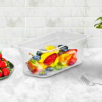 2-SOGA 100mm Clear Gastronorm GN Pan 1/3 Food Tray Storage Bundle of 2