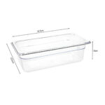 5-SOGA 100mm Clear Gastronorm GN Pan 1/3 Food Tray Storage Bundle of 2