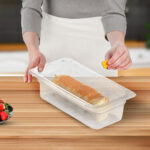 6-SOGA 100mm Clear Gastronorm GN Pan 1/3 Food Tray Storage Bundle of 2