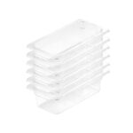 1-SOGA 100mm Clear Gastronorm GN Pan 1/3 Food Tray Storage Bundle of 6