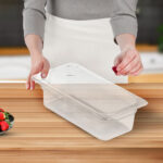 6-SOGA 100mm Clear Gastronorm GN Pan 1/3 Food Tray Storage Bundle of 6