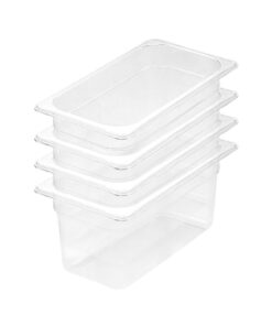 1-SOGA 150mm Clear Gastronorm GN Pan 1/3 Food Tray Storage Bundle of 4