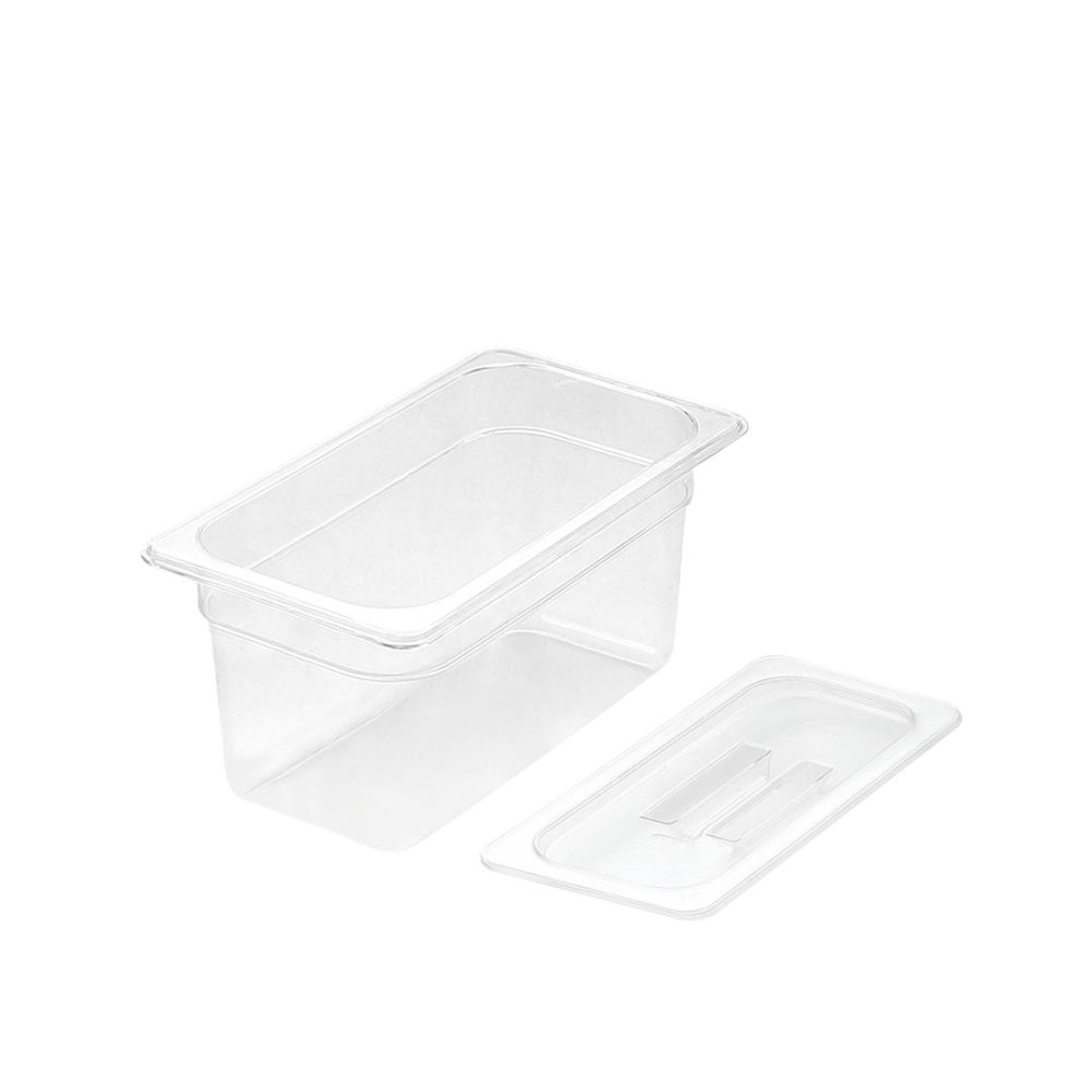 1-SOGA 150mm Clear Gastronorm GN Pan 1/3 Food Tray Storage with Lid
