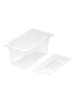 1-SOGA 150mm Clear Gastronorm GN Pan 1/3 Food Tray Storage with Lid