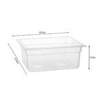 5-SOGA 150mm Clear Gastronorm GN Pan 1/3 Food Tray Storage Bundle of 4 with Lid