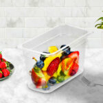 2-SOGA 200mm Clear Gastronorm GN Pan 1/3 Food Tray Storage Bundle of 4