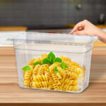 4-SOGA 200mm Clear Gastronorm GN Pan 1/3 Food Tray Storage Bundle of 4