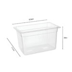5-SOGA 200mm Clear Gastronorm GN Pan 1/3 Food Tray Storage Bundle of 4
