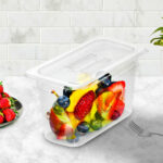 2-SOGA 200mm Clear Gastronorm GN Pan 1/3 Food Tray Storage Bundle of 2 with Lid