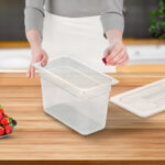 6-SOGA 200mm Clear Gastronorm GN Pan 1/3 Food Tray Storage Bundle of 2 with Lid