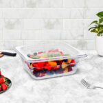 3-SOGA 65mm Clear Gastronorm GN Pan 1/6 Food Tray Storage Bundle of 2 with Lid
