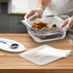 4-SOGA 65mm Clear Gastronorm GN Pan 1/6 Food Tray Storage Bundle of 2 with Lid