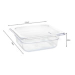 5-SOGA 65mm Clear Gastronorm GN Pan 1/6 Food Tray Storage Bundle of 2 with Lid
