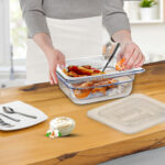 6-SOGA 65mm Clear Gastronorm GN Pan 1/6 Food Tray Storage Bundle of 2 with Lid