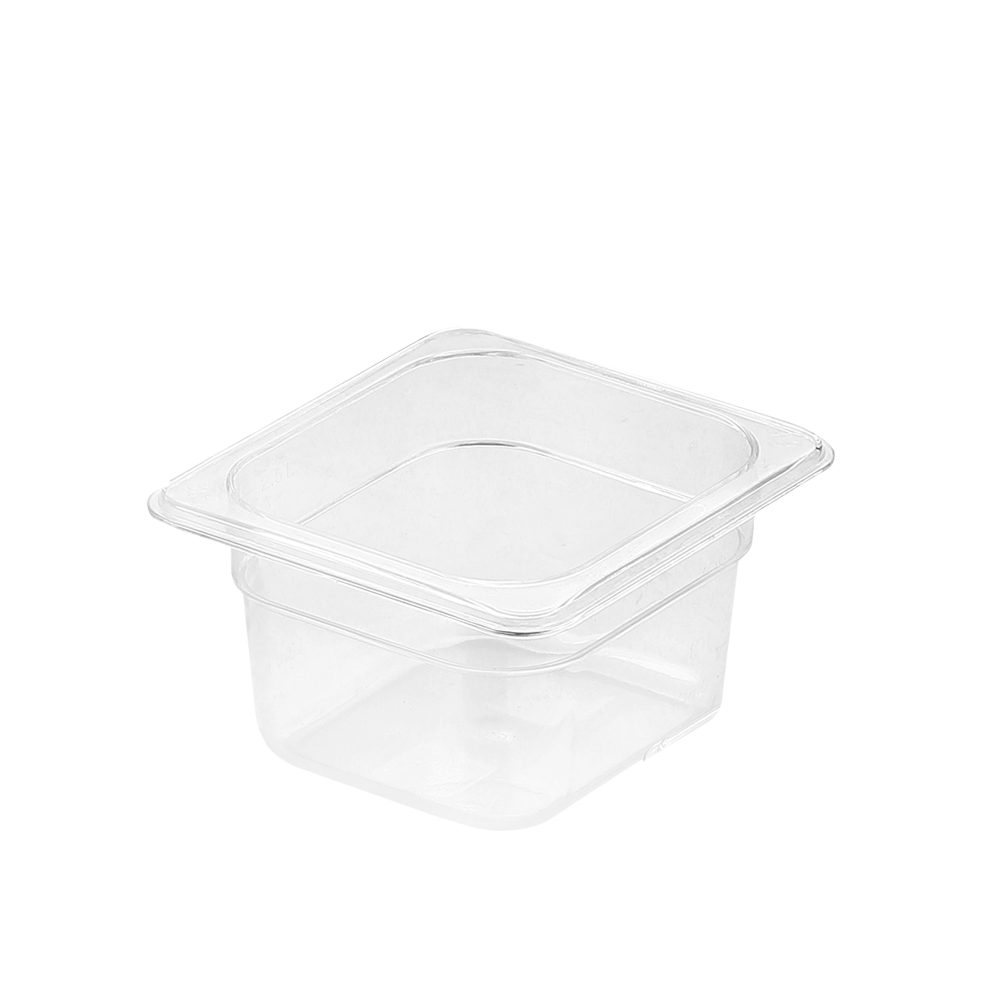 1-SOGA 100mm Clear Gastronorm GN Pan 1/6 Food Tray Storage