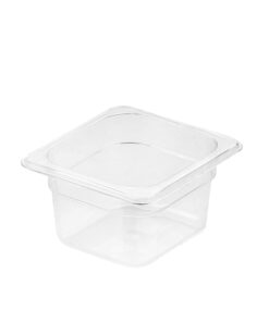 1-SOGA 100mm Clear Gastronorm GN Pan 1/6 Food Tray Storage