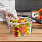 4-SOGA 150mm Clear Gastronorm GN Pan 1/6 Food Tray Storage Bundle of 4