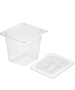 1-SOGA 150mm Clear Gastronorm GN Pan 1/6 Food Tray Storage with Lid